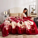 GobekUsa Double Layer Raschel Blankets: Soft & Cozy Faux Fur Mink Throw
