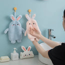 GobekUsa Cartoon Rabbit Hand Towel: Kids Coral Velvet Quick Dry Microfiber Towel