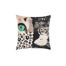 GobekUsa Jungle Cartoon Print Velvet Cushion Cover - Hawaiian Decor for Sofa