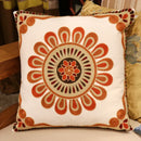 GobekUsa Ethnic Flower Elephant Pillowcase, Hand-Embroidered Boho Cushion Cover