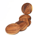 GobekUsa Beech Wooden Round Plate for Snacks, Sushi & Fruits