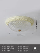 GobekUsa Cream Wind LED Iron Glass Ceiling Light - Retro Design, Bauhaus Style