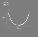 GobekUsa Glass Gold Pendant Light for Living Room Luxury Bubble Necklace
