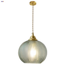 GobekUsa Blue Glass LED Pendant Lamp - Nordic Modern Hanging Light