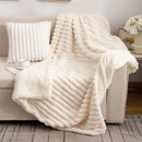 GobekUsa Luxe Faux-Rabbit Fur Double-Layer Blanket for Cozy Autumn-Winter Comfort