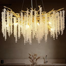 GobekUsa Crystal Metal Chandelier: Elegant Luxury Hanging Lamp for Home Hotel Decor