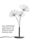 GobekUsa Crystal Dandelion LED Floor Lamp for Living Room Bedroom Decor