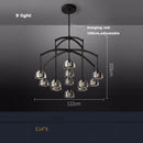 GobekUsa Black Brass American Series Crystal Copper LED Chandelier for Dinning Room