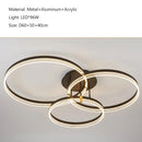 GobekUsa Acrylic Round Ring Ceiling Light LED Chandelier Modern Minimalism for Living Room and Kitchen