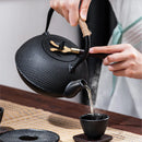 GobekUsa Cast Iron Tea Pot with Stainless Steel Infuser for Oolong, Kung Fu, Puer Tea