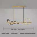 GobekUsa Glass Ball Pendant Chandelier: Scandinavian LED Light for Kitchen Dining Table