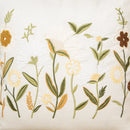GobekUsa Bird Embroidered Cotton Cushion Cover 45x45cm Square Floral Pillow Case