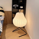 GobekUsa Japanese Silk Floor Lamp: Wabi Sabi LED Fabric Lamp for Living Room & Bedroom