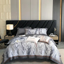 GobekUsa Egyptian Cotton Flower Bedding Set, Luxury 1000TC Duvet Cover, Sheets, Pillowcases