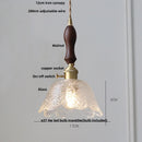 GobekUsa Glass & Wood LED Pendant Lights for Home Decor & Restaurant Lighting