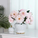 GobekUsa Embossed Flower Ceramic Ginger Jar Vase - Home Decor Storage Tank