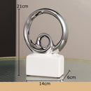 GobekUsa Gold Chain Abstract Ceramic Statue Desk Decoration Ornaments Sculpture Aesthetics