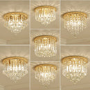GobekUsa Crystal Round Ceiling Lights: Champagne/Clear Stainless Steel Design for Luxe Spaces