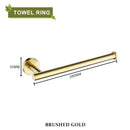 GobekUsa Brushed Gold Bathroom Accessories Set Hand Towel Bar Rack Toilet Paper Holder