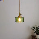 GobekUsa Green Glass LED Pendant Lamp for Modern Home Decor and Lighting Fixtures