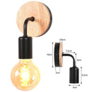 GobekUsa Industrial LED Wall Light Retro Loft Lamps E27 Iron Lampshade Sconce