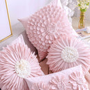 GobekUsa Daisy Sunflower Plush Pillowcase 3D Floral Velvet Cushion Cover Home Decor