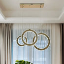 GobekUsa Crystal Circle LED Pendant Chandelier for Dining Room