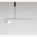 GobekUsa Iron Line Chandelier: Post-modern Hanging Lamp for Living Room & Bedroom