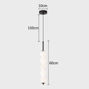 GobekUsa LED White Pearl Glass Pendant Lights for Kitchen Bar Decor - Bubble Hanging Lamp