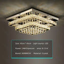 GobekUsa Crystal LED Chandelier Silver Chrome Remote Control Light