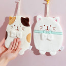 GobekUsa Cute Cat Hand Towel: Thick Quick Dry Kitchen & Bathroom Terry Towel