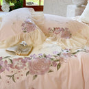 GobekUsa Flowers Lace Ruffles Wedding Bedding Set 1000TC Egyptian Cotton Duvet Cover Set