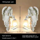 GobekUsa Angel Indoor Wall Light LED Gold Resin Sconce for Home Decor