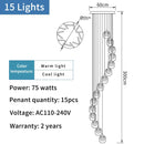 GobekUsa Gold Crystal Staircase Chandelier | Luxury Indoor Lighting Fixtures
