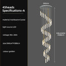 GobekUsa Crystal Ceiling Chandelier: Modern Nordic Design, Long Staircase Pendant Lamp