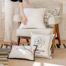 GobekUsa Camellia Jacquard Embroidery Pillow Cover Luxury Decorative Nordic Living Room