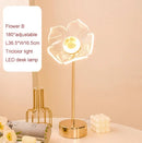 GobekUsa Butterfly Gold Acrylic LED Desk Lamp for Artful Living Room Night Light