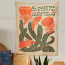 GobekUsa Cactus Tapestry Wall Hanging Floral Hippie Bohemian Psychedelic Home Decor Print