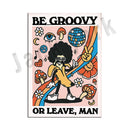 GobekUsa Funky Disco Gogo Boot Print | 70s Poster & Retro Wall Art for Eclectic Decor