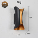 GobekUsa LED Waterproof Wall Lamp 10W Modern Luxury Indoor Outdoor Sconce Light