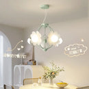 GobekUsa LED Flower Chandelier: French Retro Style for Bedroom, Living Room, Restaurant