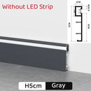 GobekUsa LED Skirting Line Aluminum Profile Baseboard for Backlight Strip Lights