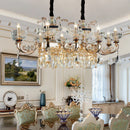 GobekUsa Jade Crystal Chandelier: Elegant European Living Room Lamp
