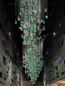 GobekUsa Crystal Cube Pendant Light: Modern Designer Chandelier for Home & Hotel Settings