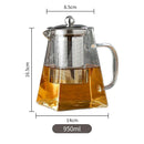 GobekUsa Glass Tea Pot with Stainless Steel Infuser
