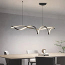 GobekUsa Black Modern LED Chandelier Dining Room Kitchen Island Bar Ceiling Fixture