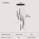 GobekUsa Gold Crystal Stairs Chandelier Luxe LED Pendant Light Luxury Indoor Lighting
