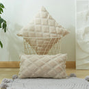 GobekUsa Geometric Diamond Pattern Plush Cushion Cover for Stylish Home Decor