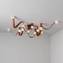 GobekUsa Leather Marble Ceiling Pendant Lights - Adjustable Hanging Lamp for Dining Room & Bedroom