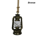 Vintage Hemp Rope Lantern Pendant Light